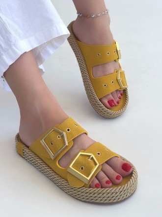 Armury Kadın Nubuk Çift Tokalı Terlik - ER265289