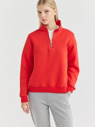 Armury Kadın Yakası Fermuarlı Sweatshirt-PM398647 