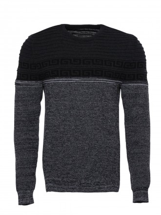 Armury Erkek İki Renkli Göğüs Desenli Yuvarlak Yaka Triko-WSWT-1180-41