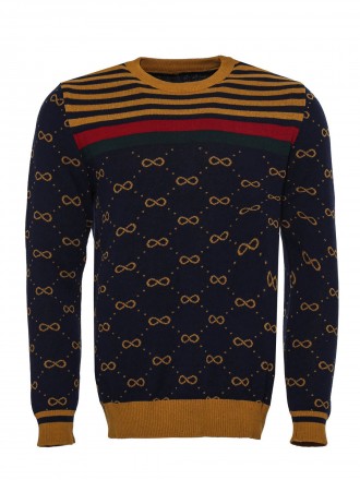 Armury Erkek Desenli Bisiklet Yaka Triko-WSWT-1195-72