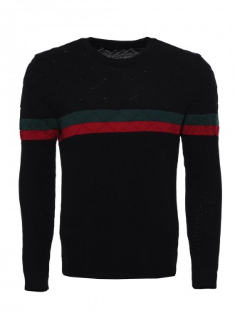 Armury Erkek Çizgili Bisiklet Yaka Triko - WSWT-1200-10