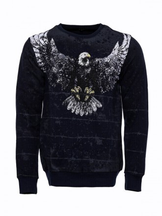 Armury Erkek Taşlı Desenli Sweatshirt-WSWP-1000-202