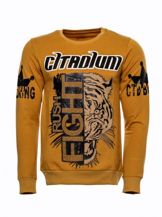 Armury Erkek Taşlı Baskılı Bsiklet Yaka Sweatshirt -WSWP-1000-600