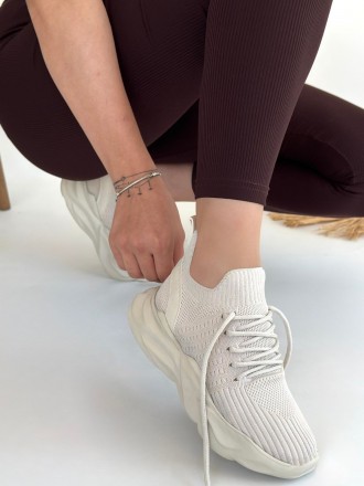 Hentor Bej Triko Bağcıklı Spor Ayakkabı - ER264515