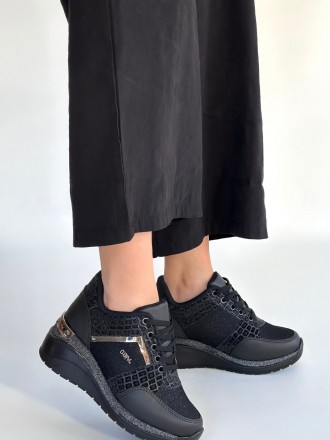 Gevor Siyah Cilt Bağcıklı Spor Ayakkabı - ER267283