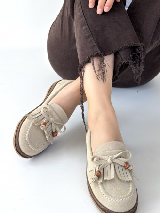 Borelia  Deri Tozu Süet Babet Ayakkabı - ER268096