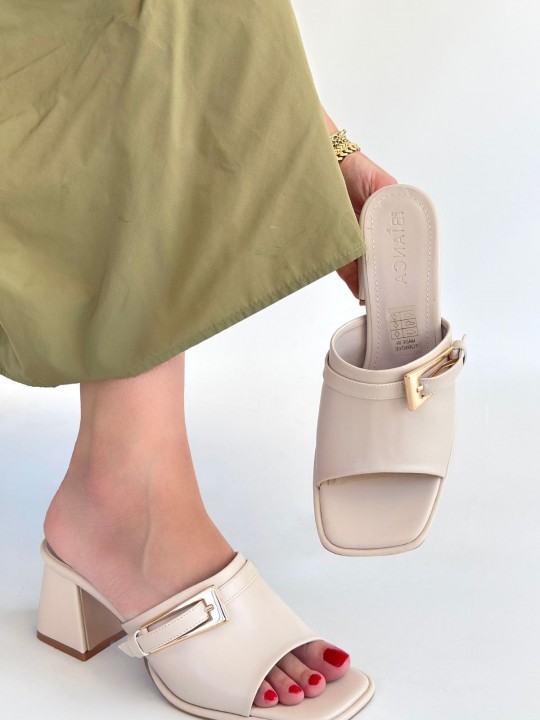 Armury Kadın Cilt Topuklu Terlik - ER265364