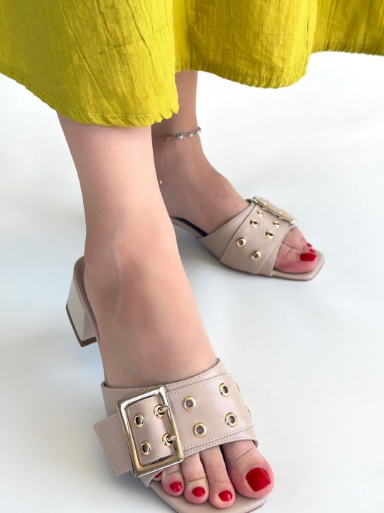 Armury Kadın Cilt Topuklu Terlik - ER265411