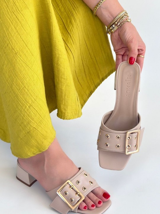 Armury Kadın Cilt Topuklu Terlik - ER265411