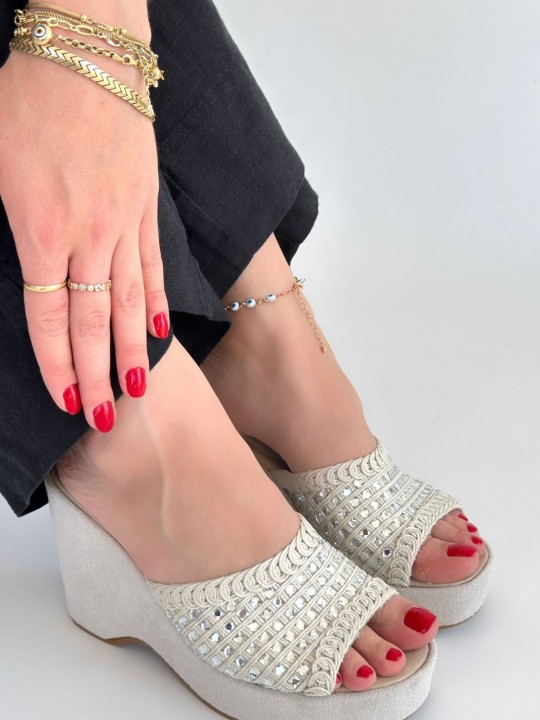 Armury Kadın Triko Dolgu Topuk Terlik - ER265386