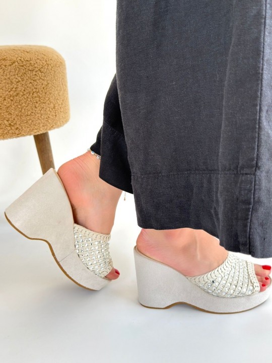 Armury Kadın Triko Dolgu Topuk Terlik - ER265386