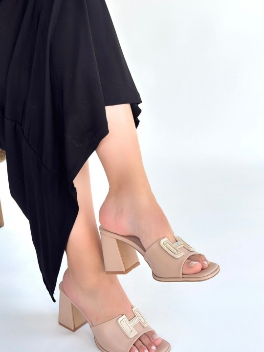 Armury Kadın Cilt Topuklu Terlik - ER265666