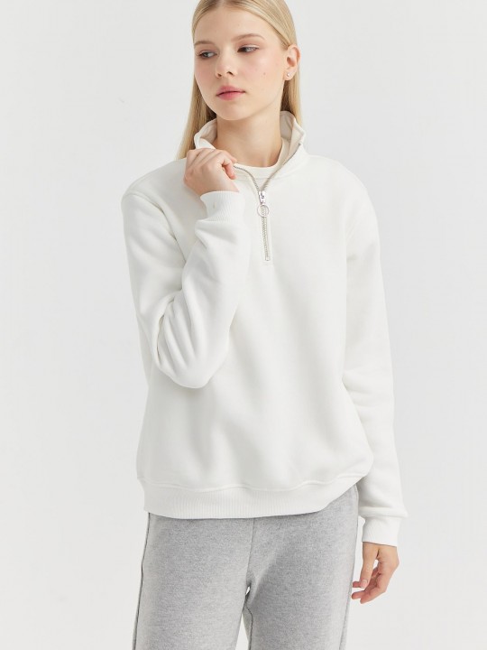 Armury Kadın Yakası Fermuarlı Sweatshirt-PM398647 