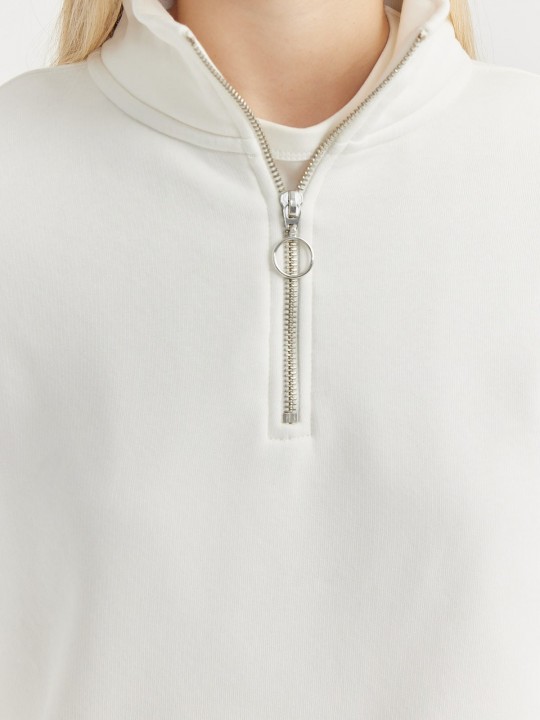 Armury Kadın Yakası Fermuarlı Sweatshirt-PM398647 