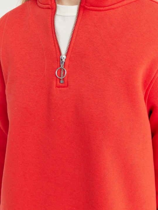 Armury Kadın Yakası Fermuarlı Sweatshirt-PM398647 