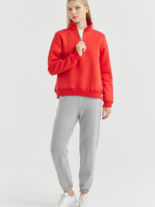 Armury Kadın Yakası Fermuarlı Sweatshirt-PM398647 