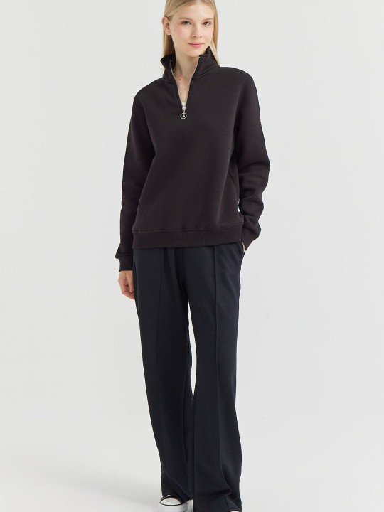 Armury Kadın Yakası Fermuarlı Sweatshirt-PM398647 