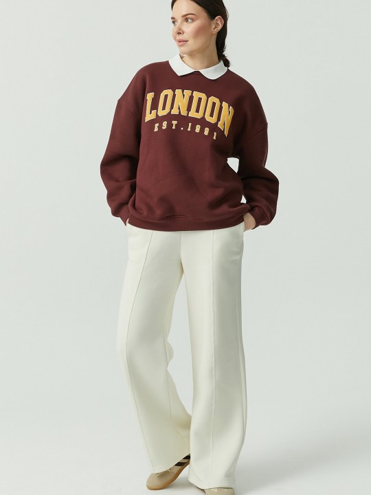 Armury Kadın Gömlek Yaka Baskılı Sweat Üst-PM399199 