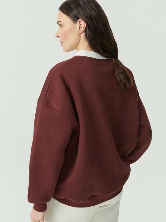 Armury Kadın Gömlek Yaka Baskılı Sweat Üst-PM399199 