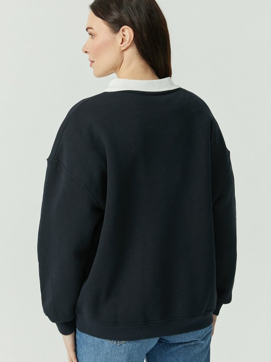 Armury Kadın Gömlek Yaka Baskılı Sweat Üst-PM399199 