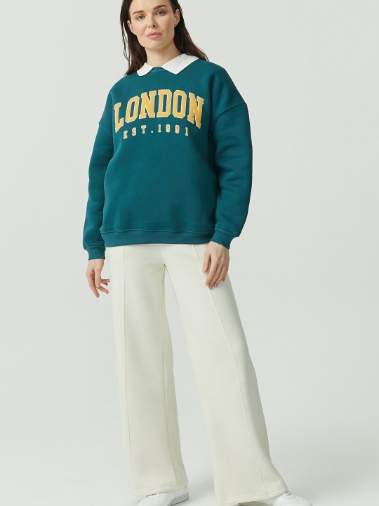 Armury Kadın Gömlek Yaka Baskılı Sweat Üst-PM399199 