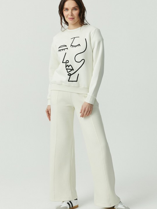 Armury Kadın Bisiklet Yaka Baskılı Sweat Üst-PM399646