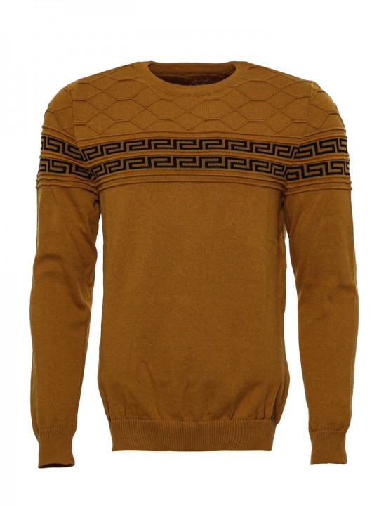 Armury Erkek Göğüs Detaylı Bisiklet Yaka Triko -WSWT-1170-72