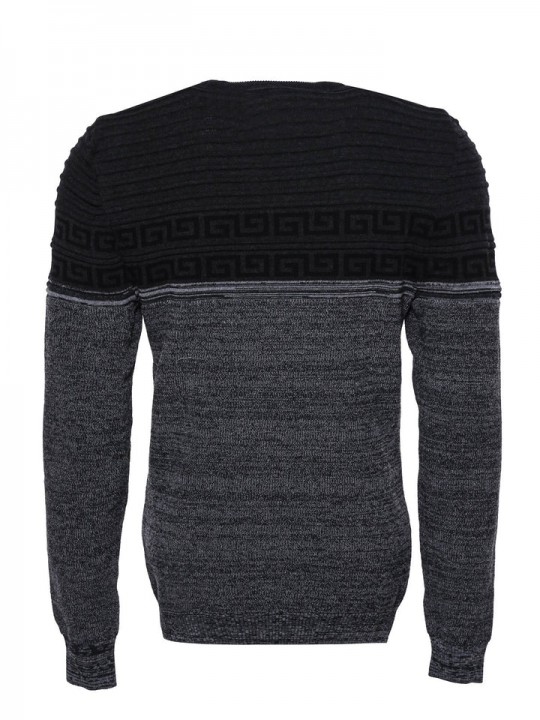 Armury Erkek İki Renkli Göğüs Desenli Yuvarlak Yaka Triko-WSWT-1180-41