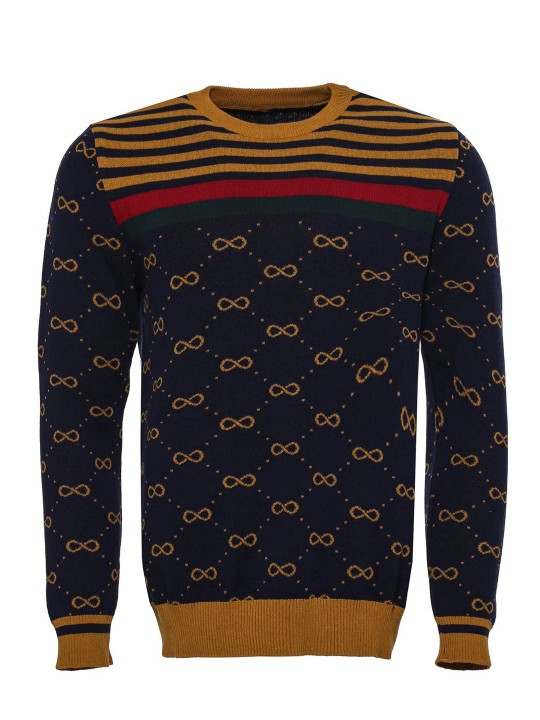 Armury Erkek Desenli Bisiklet Yaka Triko-WSWT-1195-72