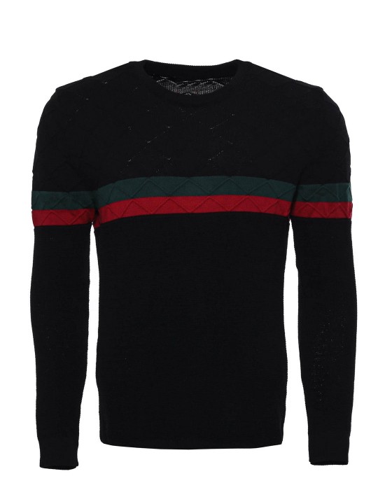 Armury Erkek Çizgili Bisiklet Yaka Triko - WSWT-1200-10