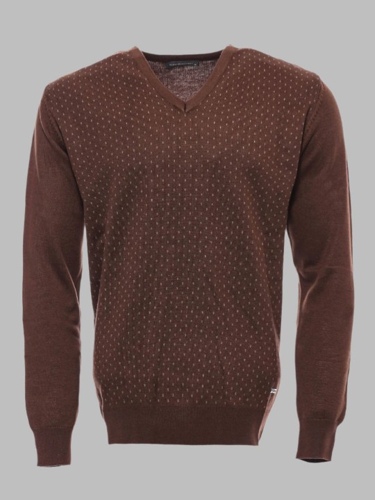 Armury Erkek Nokta Desenli V Yaka Kazak-WTM-1141