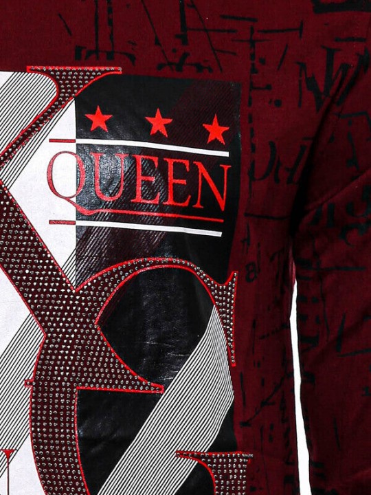 Armury Erkek Taşlı Baskılı Sweatshirt -WSWP-1000-501