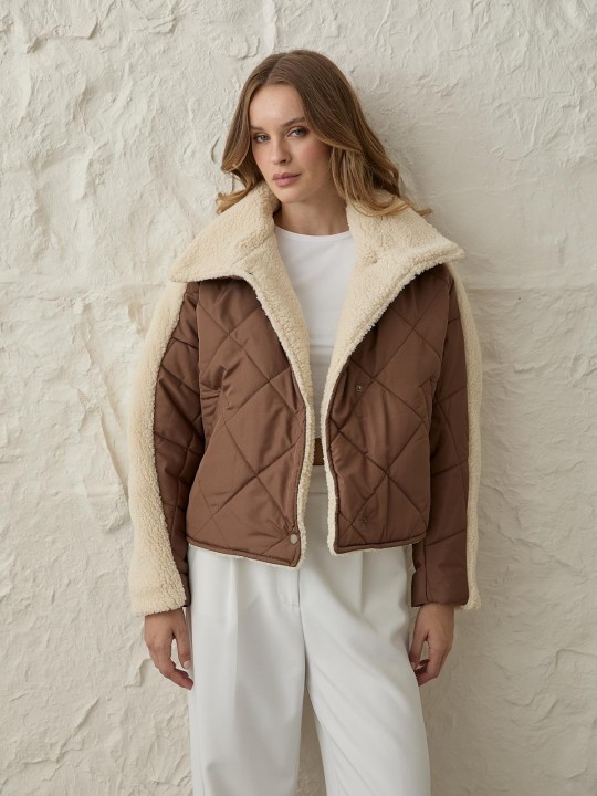 Armury Kadın Çıt Çıt Detaylı Kapitone Mont-LM28-5774