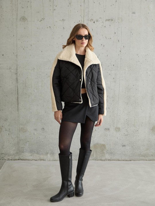 Armury Kadın Çıt Çıt Detaylı Kapitone Mont-LM28-5774