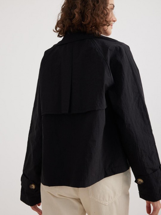 Armury Kadın Düğme Detaylı Kısa Trençkot -LT27-8119