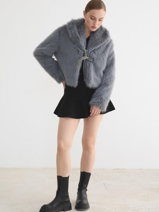 Armury Kadın Garni Deri Fiyonk Detaylı Kürk-LM28-5849