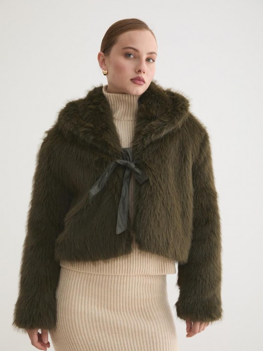 Armury Kadın Garni Deri Fiyonk Detaylı Kürk-LM28-5849