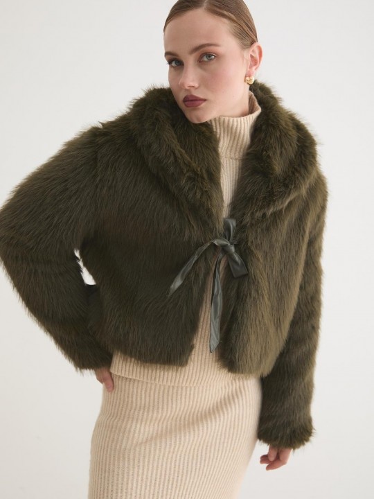 Armury Kadın Garni Deri Fiyonk Detaylı Kürk-LM28-5849