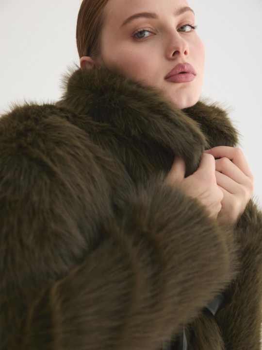 Armury Kadın Garni Deri Fiyonk Detaylı Kürk-LM28-5849