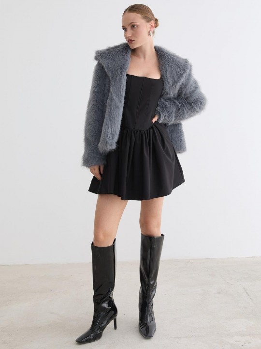 Armury Kadın Kürklü Uzun Kollu Mont -LM28-5803