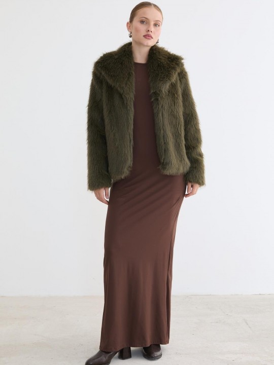 Armury Kadın Kürklü Uzun Kollu Mont -LM28-5803