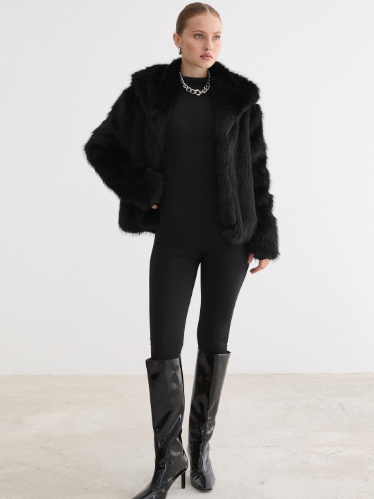 Armury Kadın Kürklü Uzun Kollu Mont -LM28-5803