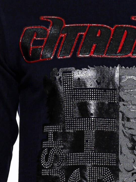 Armury Erkek Taşlı Baskılı Desenli Sweatshirt -WSWP-1000-203