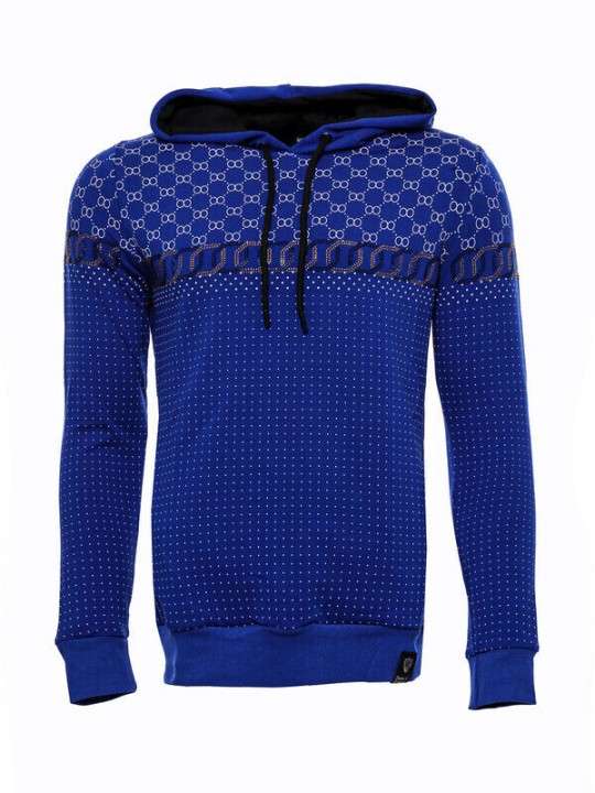 Armury Erkek Kapşonlu Taşlı Baskılı Desenli Sweatshirt -WSWP-1000-204