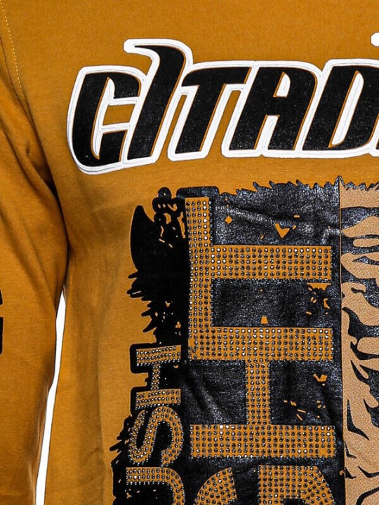 Armury Erkek Taşlı Baskılı Bsiklet Yaka Sweatshirt -WSWP-1000-600