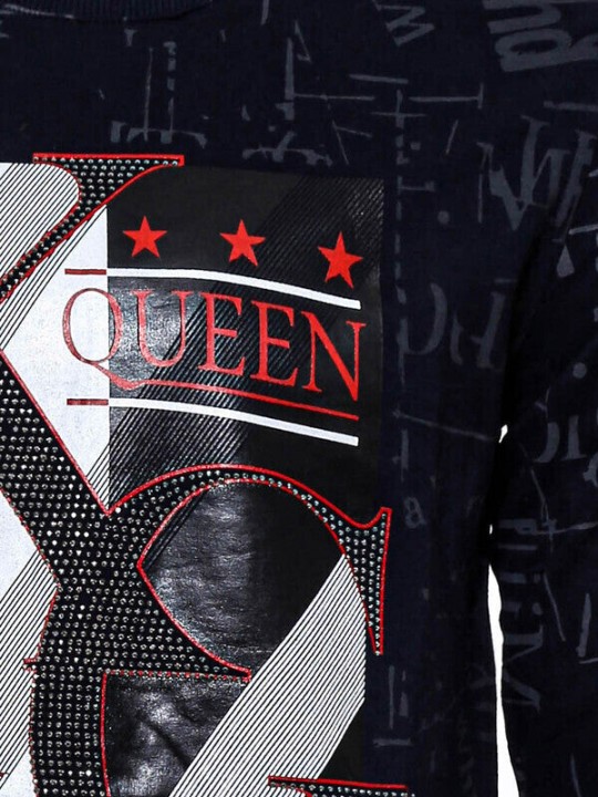 Armury Erkek Taşlı Desenli Sweatshirt -WSWP-1000-200