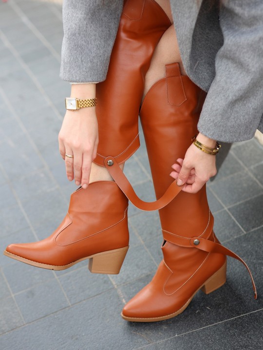 Armury Kadın Cilt Tak Çıkar Topuklu Bot ve Çizme - ER251377