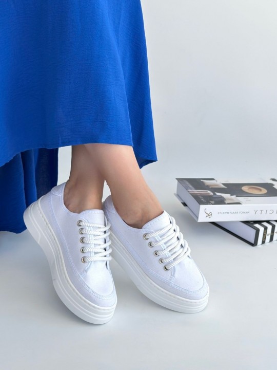 Armury Kadın  Keten Bağcıklı Spor Ayakkabı - ER261575