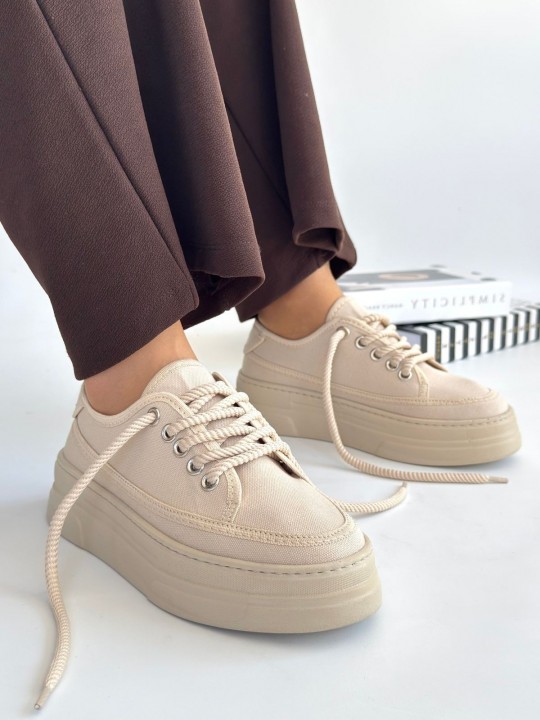 Armury Kadın  Keten Bağcıklı Spor Ayakkabı - ER261575