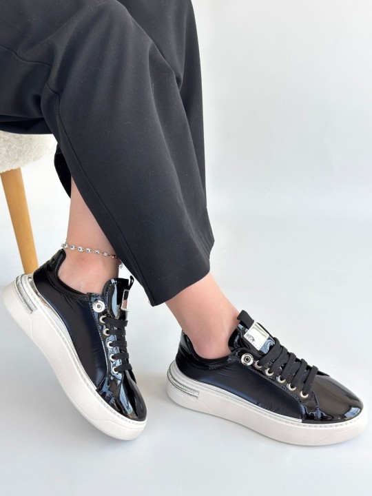 Armury Kadın Rugan Paraşüt Detaylı Bağcıklı Spor Ayakkabı - ER265602